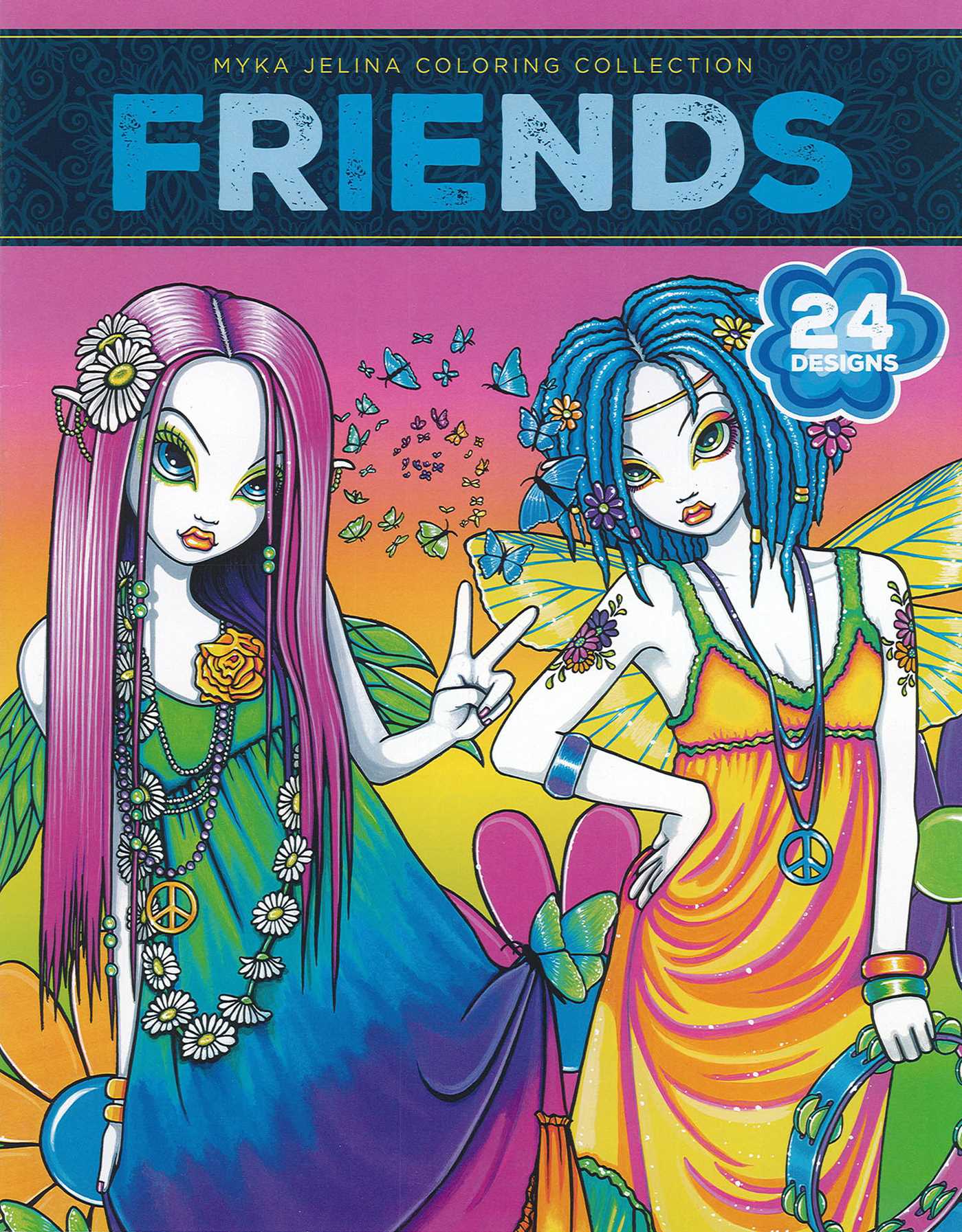 Friends—24 Designs; Myka Jelina Coloring Collection