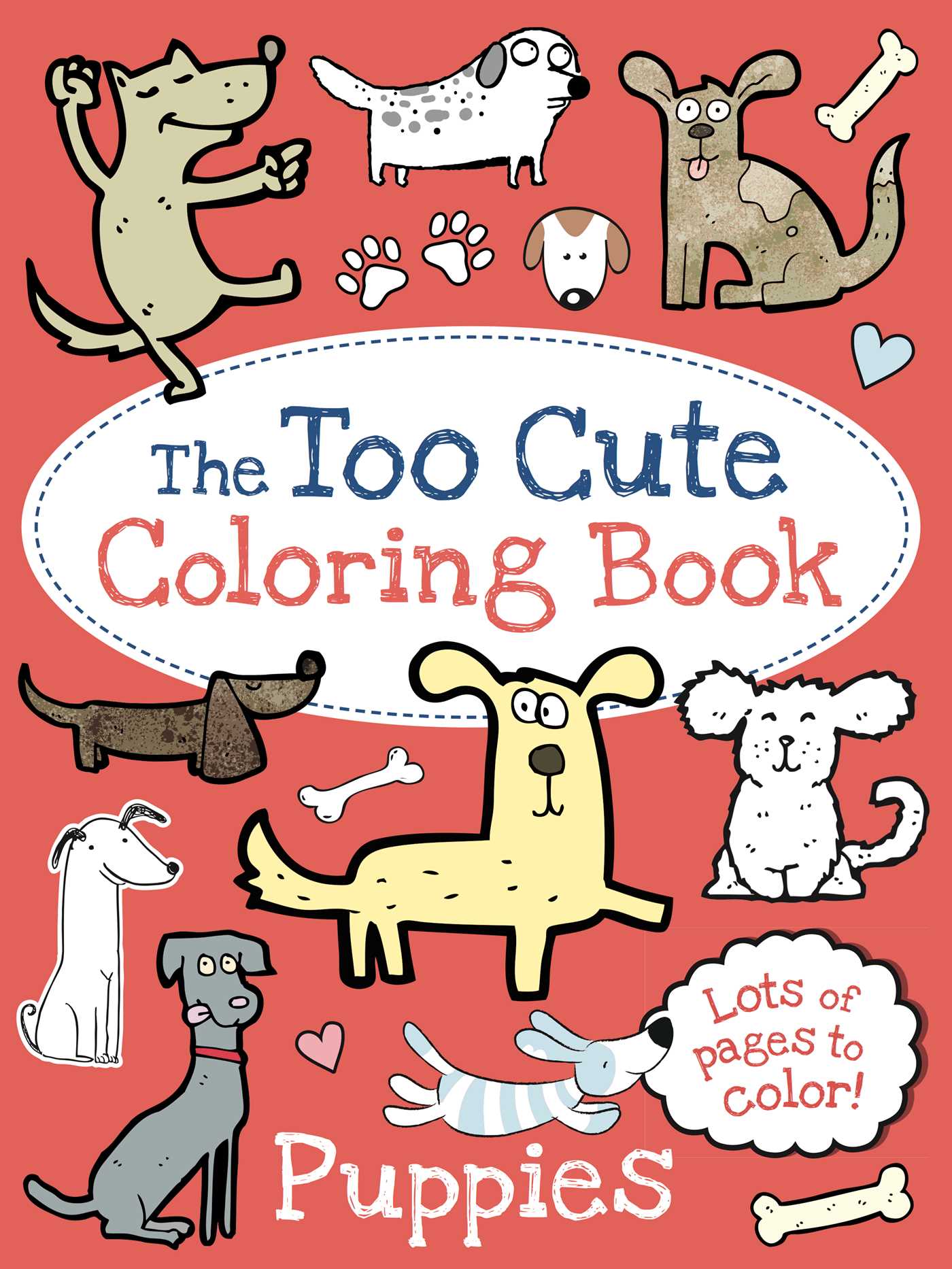 Too Cute Coloring Book: Puppies