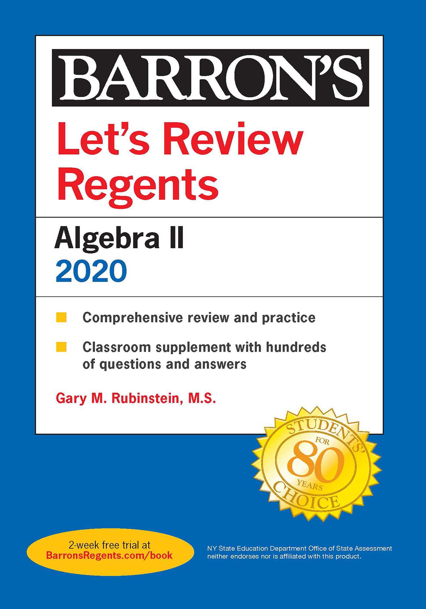Let's Review Regents: Algebra II 2020