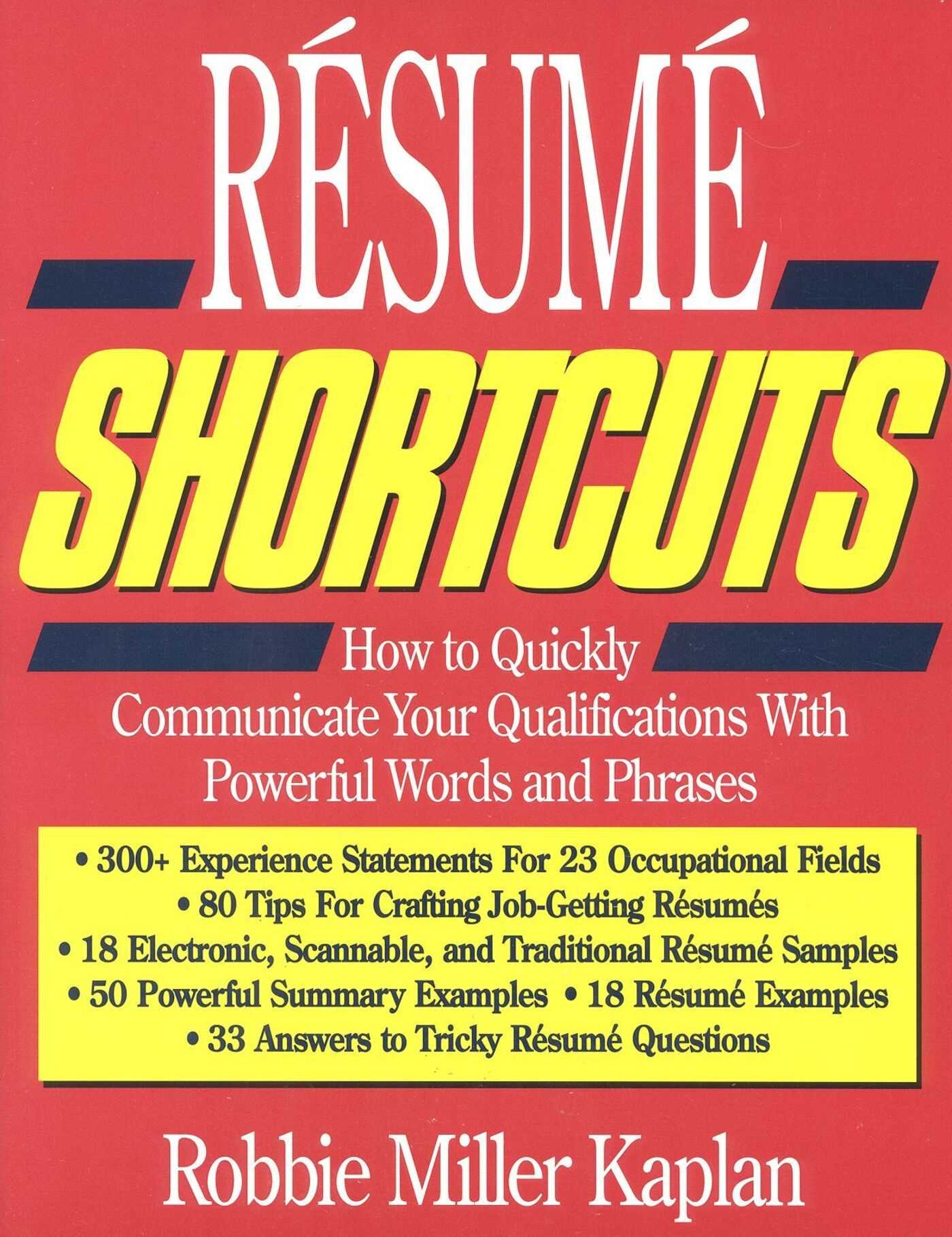 Resume Shortcuts