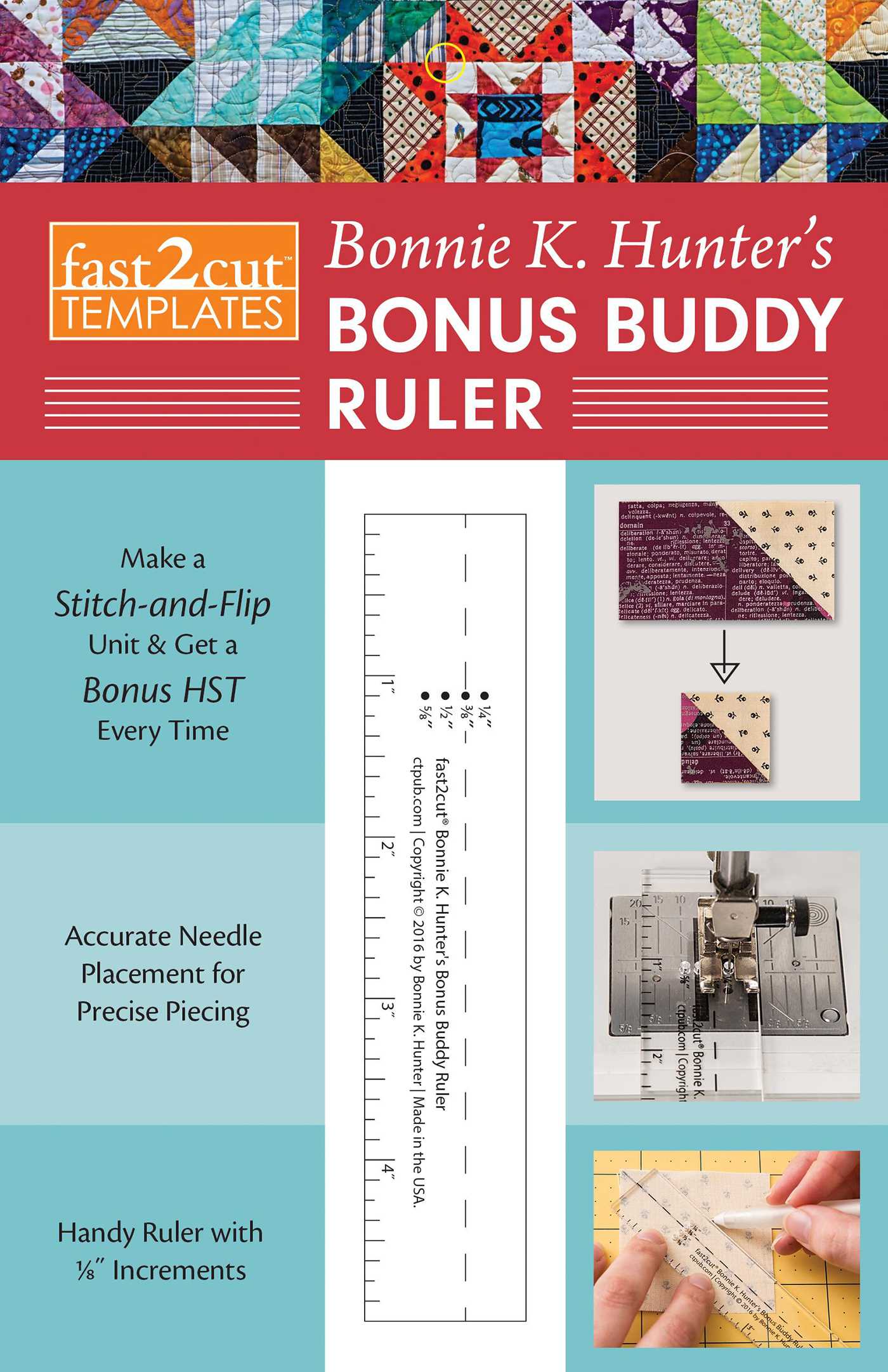 fast2cut Bonnie K. Hunter's Bonus Buddy Ruler