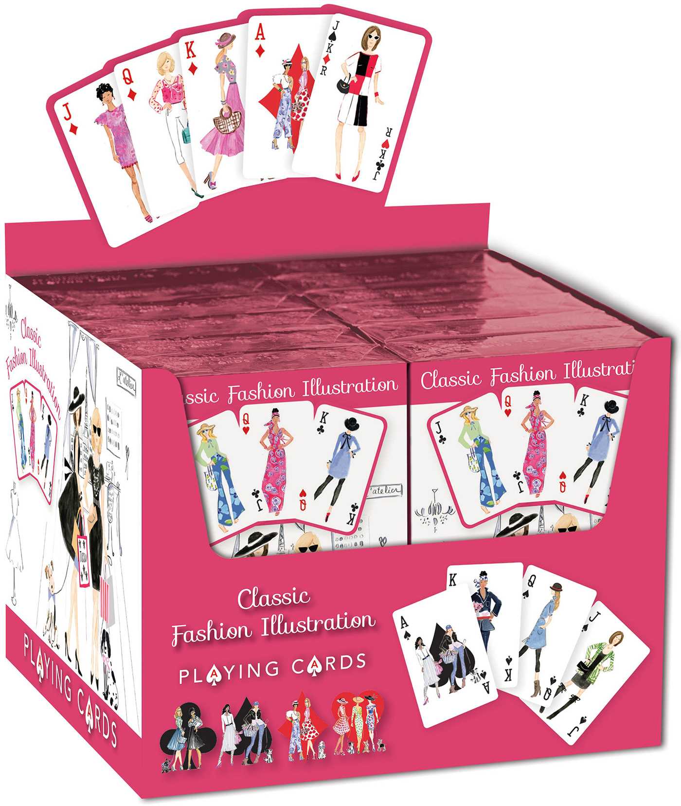 Classic Fashion Illustration Playing Cards POP Display