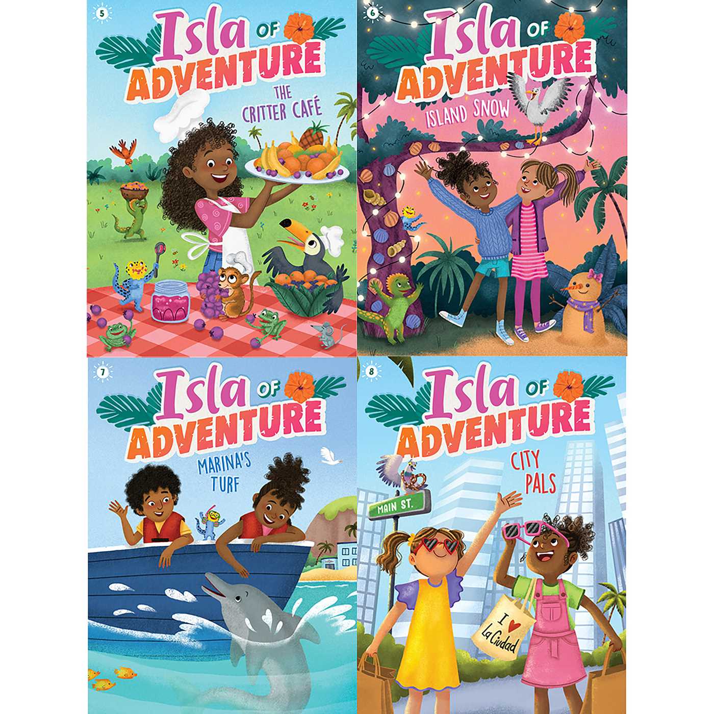 Isla of Adventure Collected Set #2: The Critter Café; Island Snow; Marina's Turf; City Pals