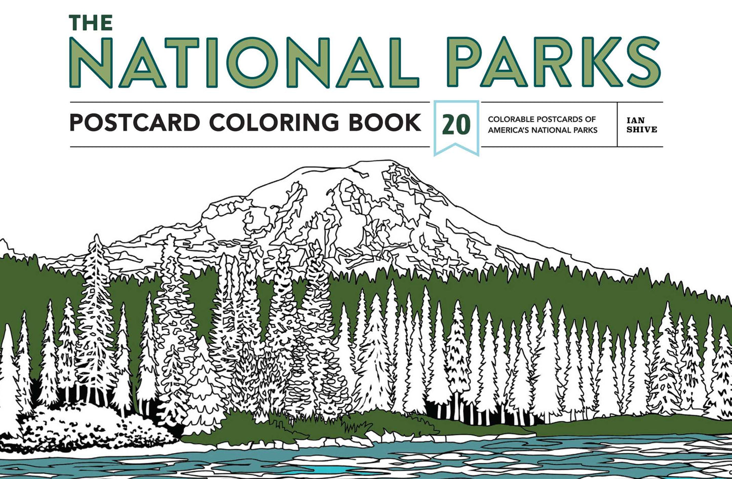 National Parks Postcard Coloring Book: 20 Colorable Postcards of America's National Parks