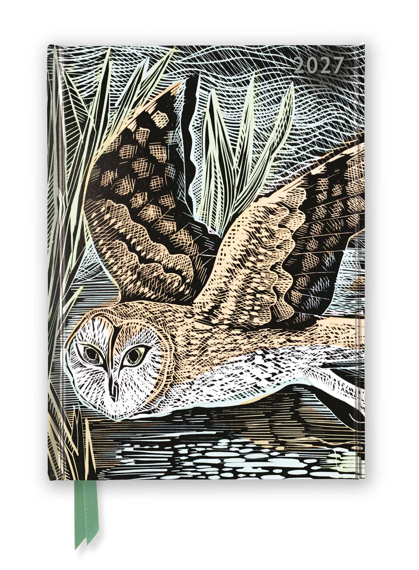 Angela Harding: Marsh Owl 2027 Luxury Diary Planner – Page to View with Notes