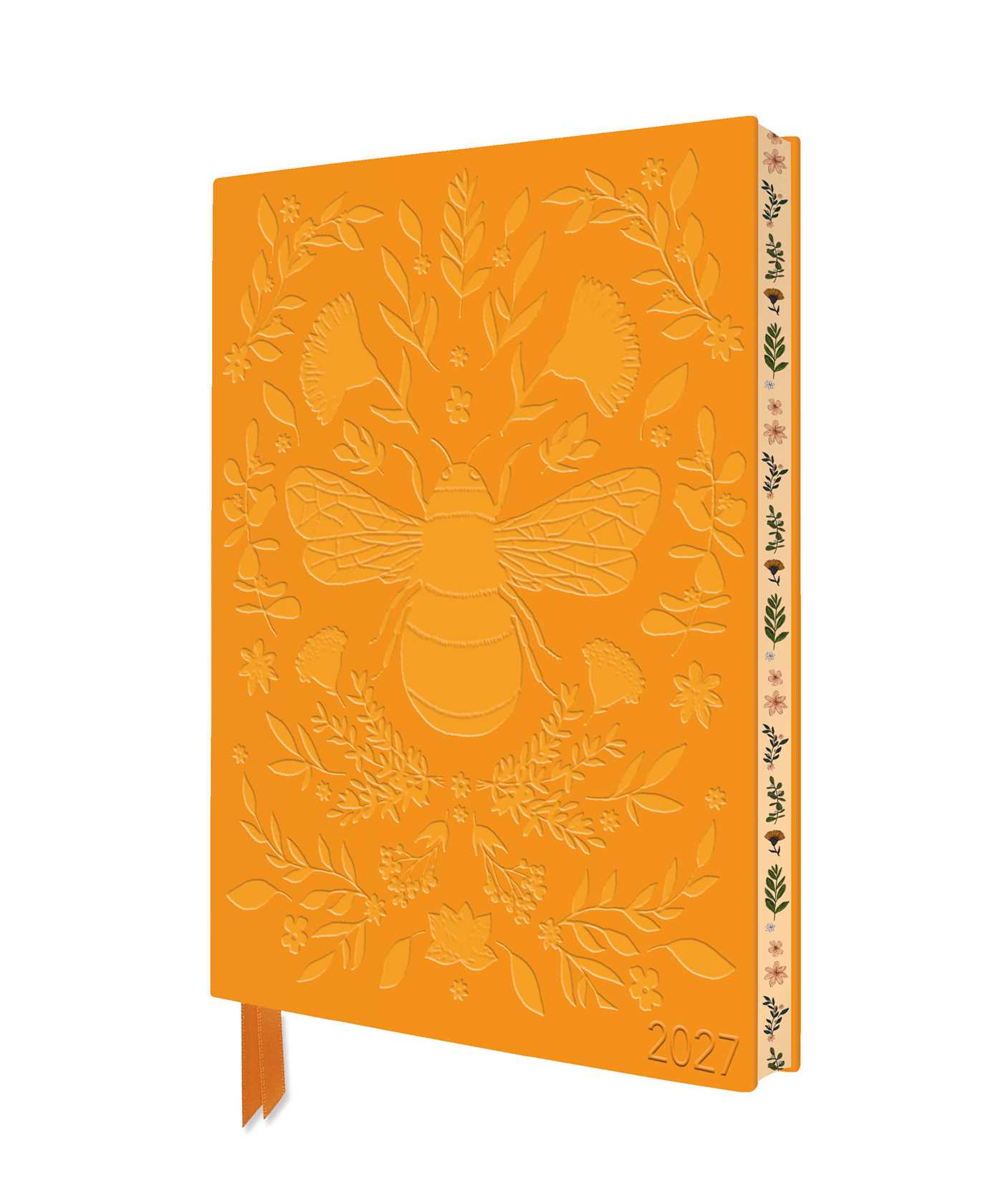 Jade Mosinski: Bee 2027 Artisan Art Vegan Leather Diary Planner - Page to View with Notes