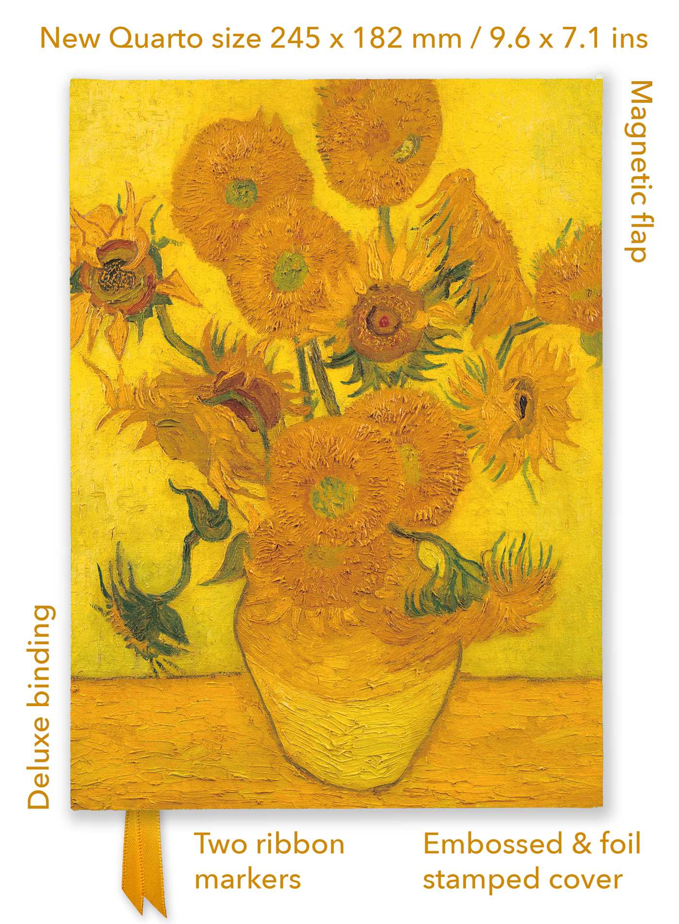 Vincent van Gogh: Sunflowers (Foiled Quarto Journal)