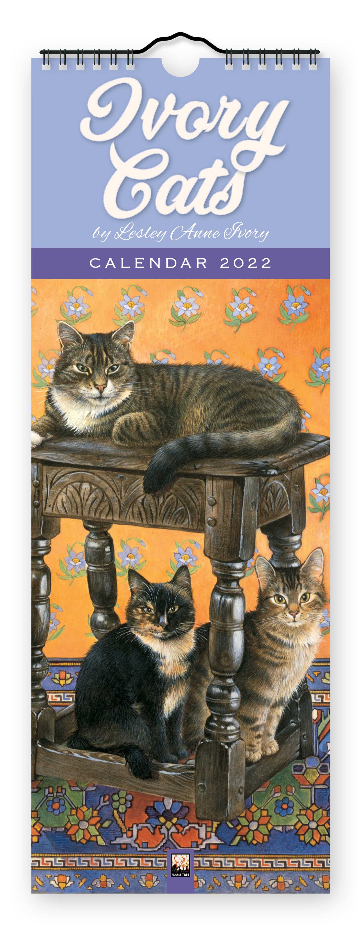 Ivory Cats Slim Calendar 2022 (Art Calendar)