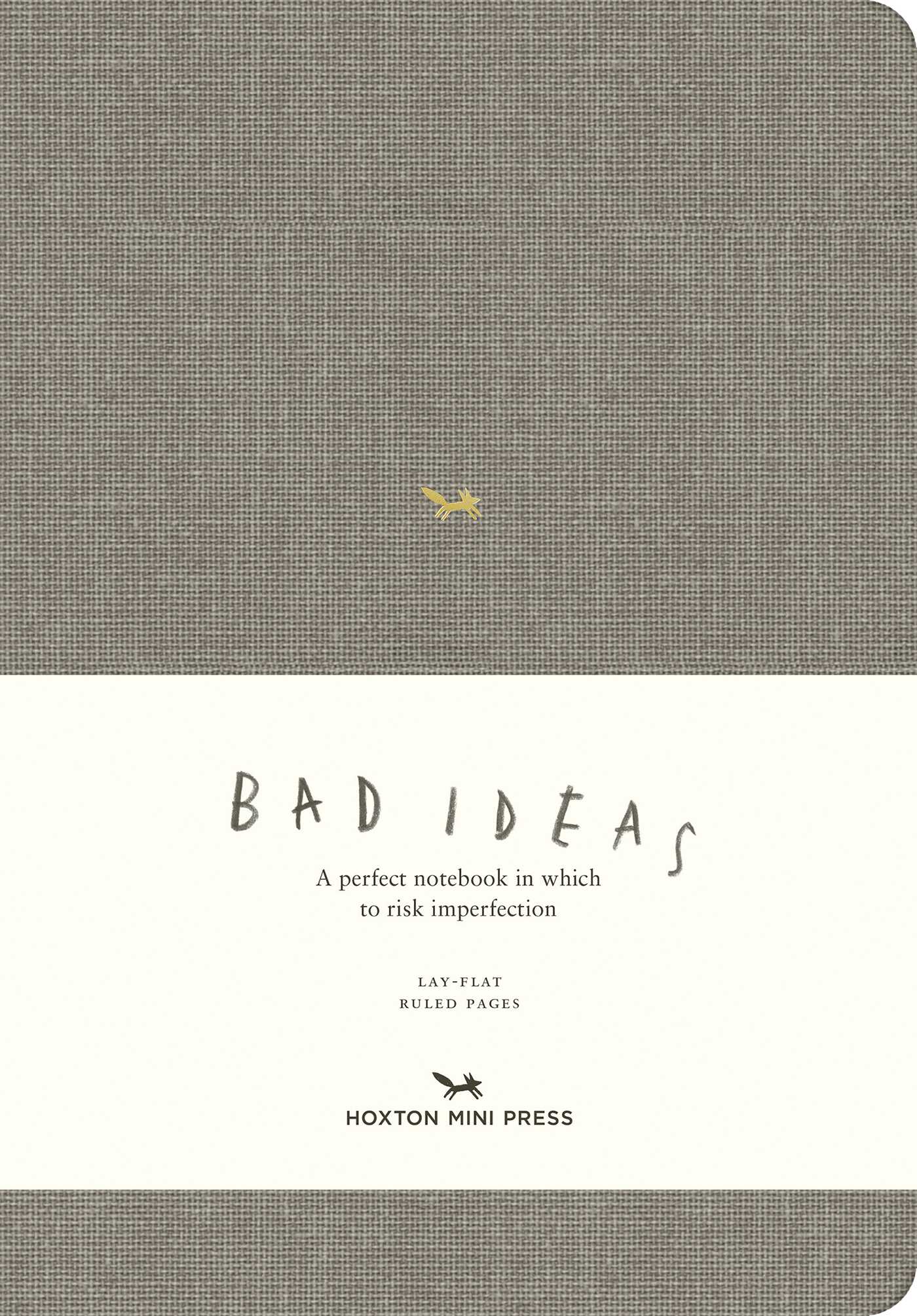 Notebook for Bad Ideas (Large / Light Grey / Lined): A perfect notebook in which to risk imperfection