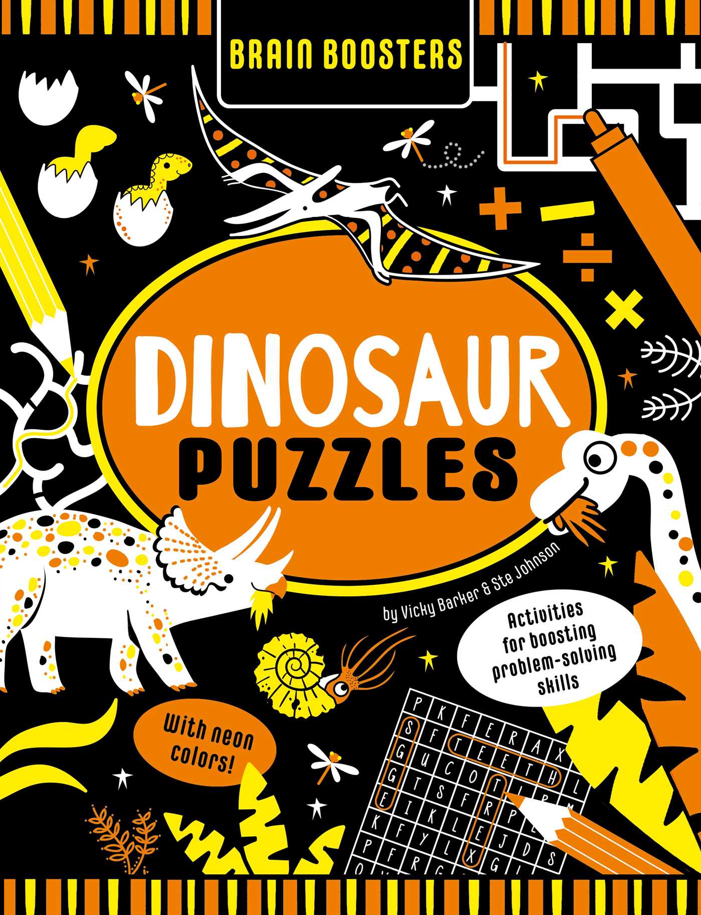 Brain Boosters Dinosaur Puzzles (with Neon Colors)