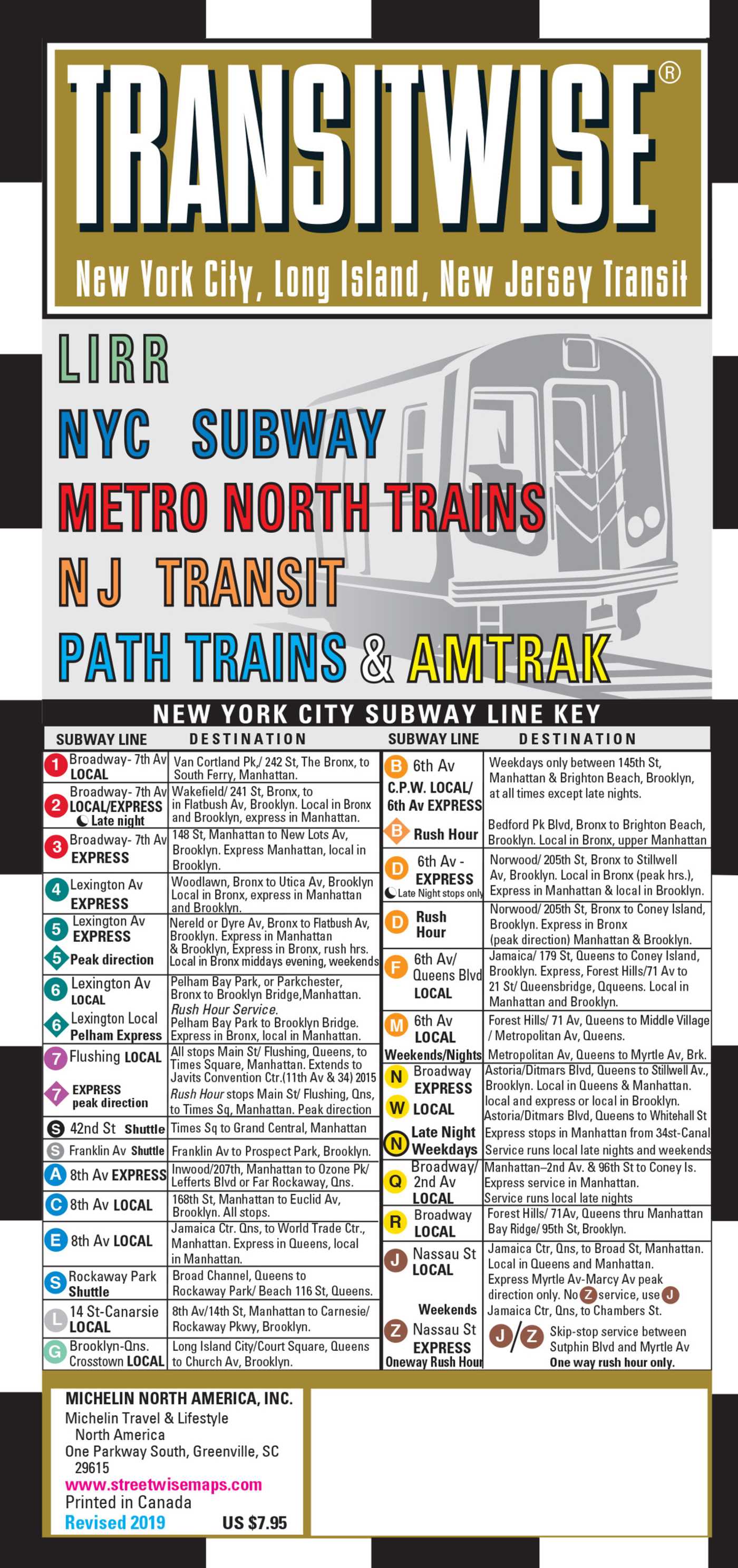 Transitwise New York, New Jersey Metro Transit Map
