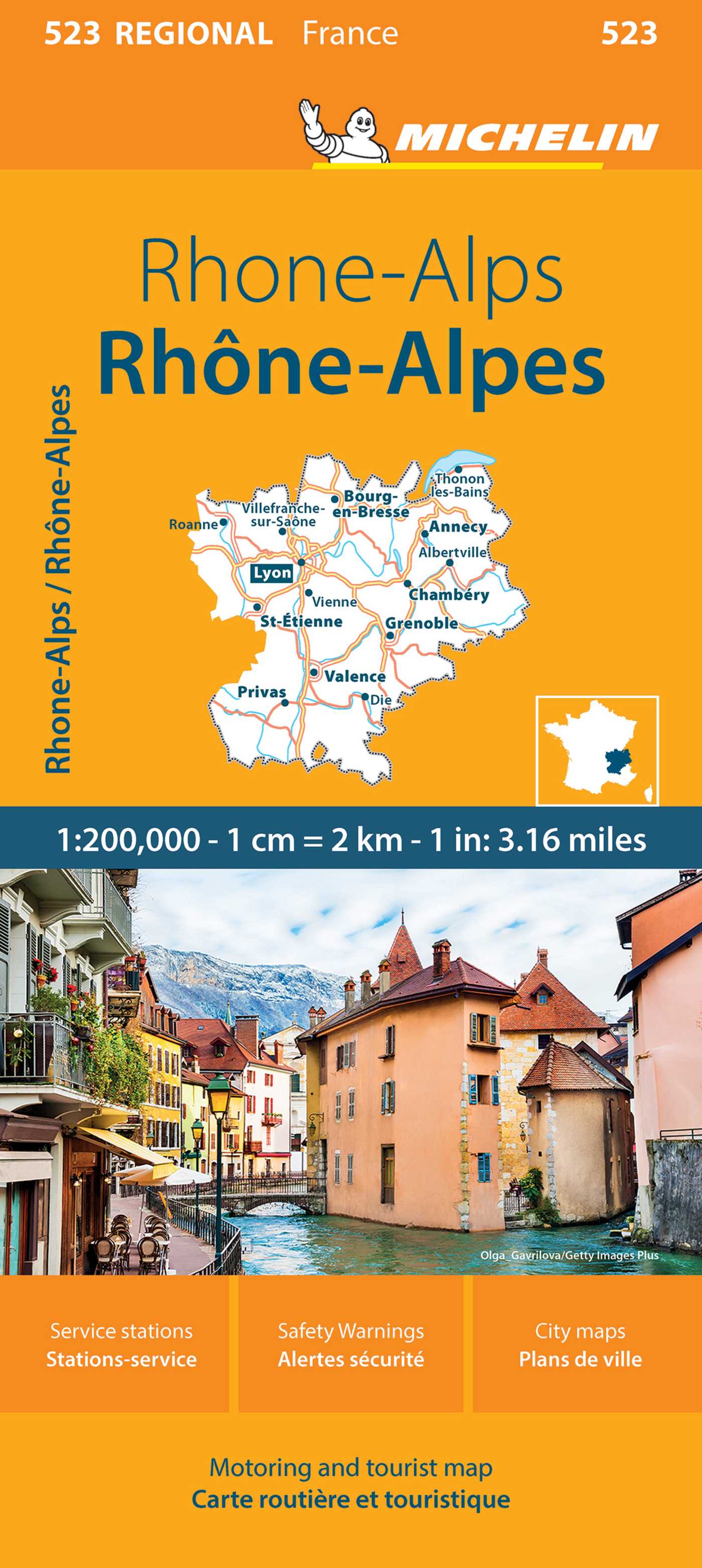 France: Rhone-Alps Map 523
