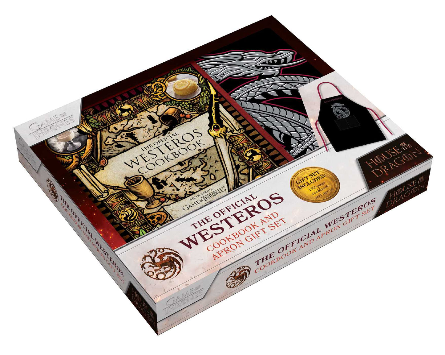Official Westeros Cookbook and Apron Gift Set: Recipes from House of the Dragon and Game of Thrones