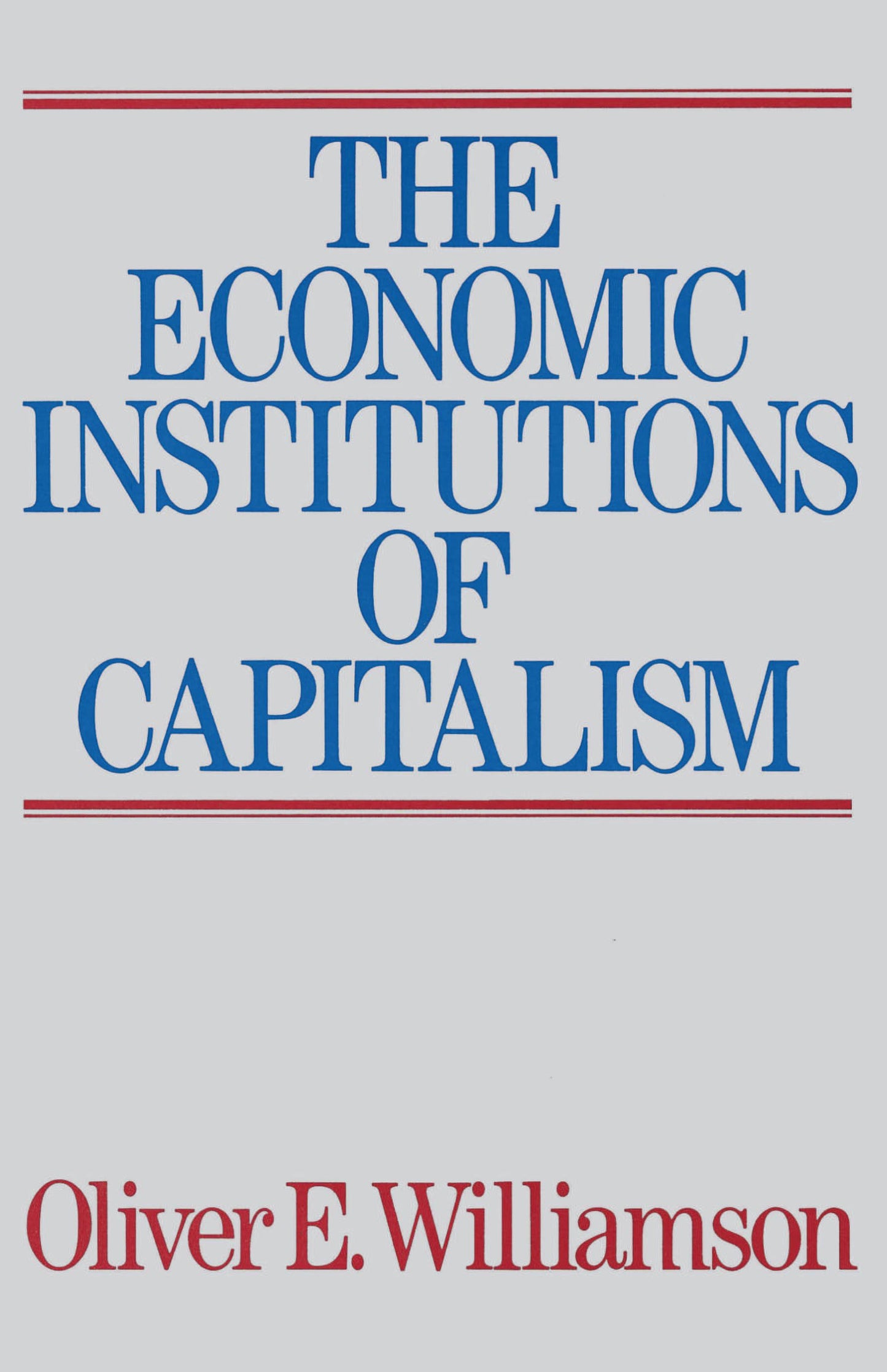 Economic Intstitutions of Capitalism