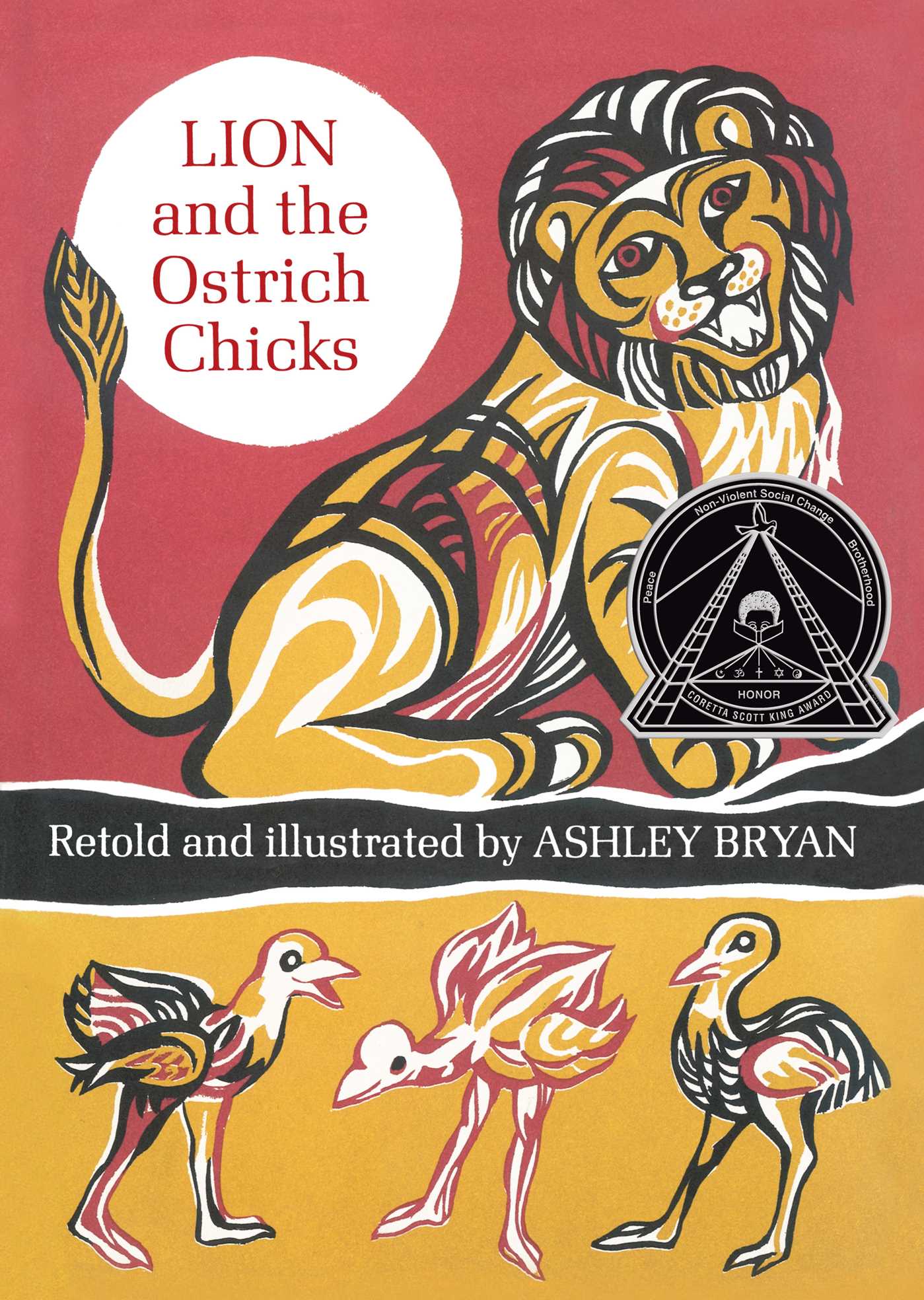 Lion and the Ostrich Chicks