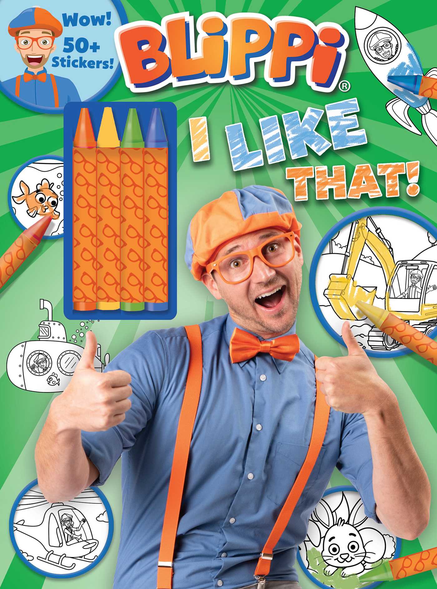 Blippi: I Like That!  Coloring Book with Crayons