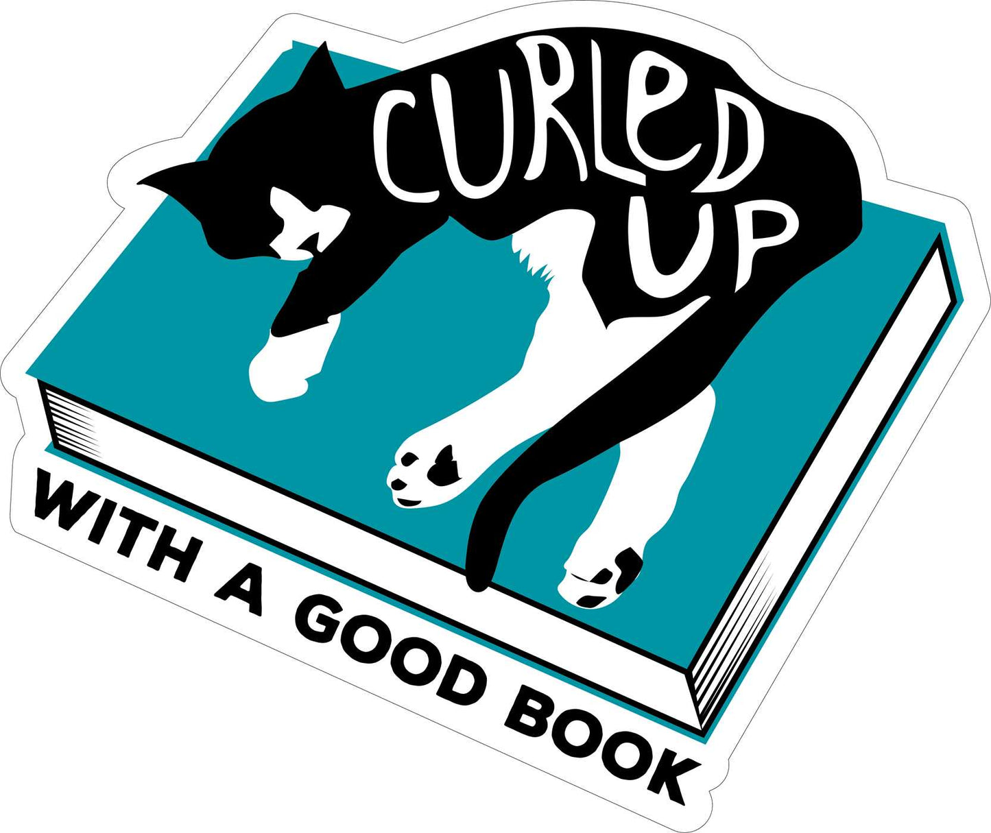Curled Up With a Good Book Sticker