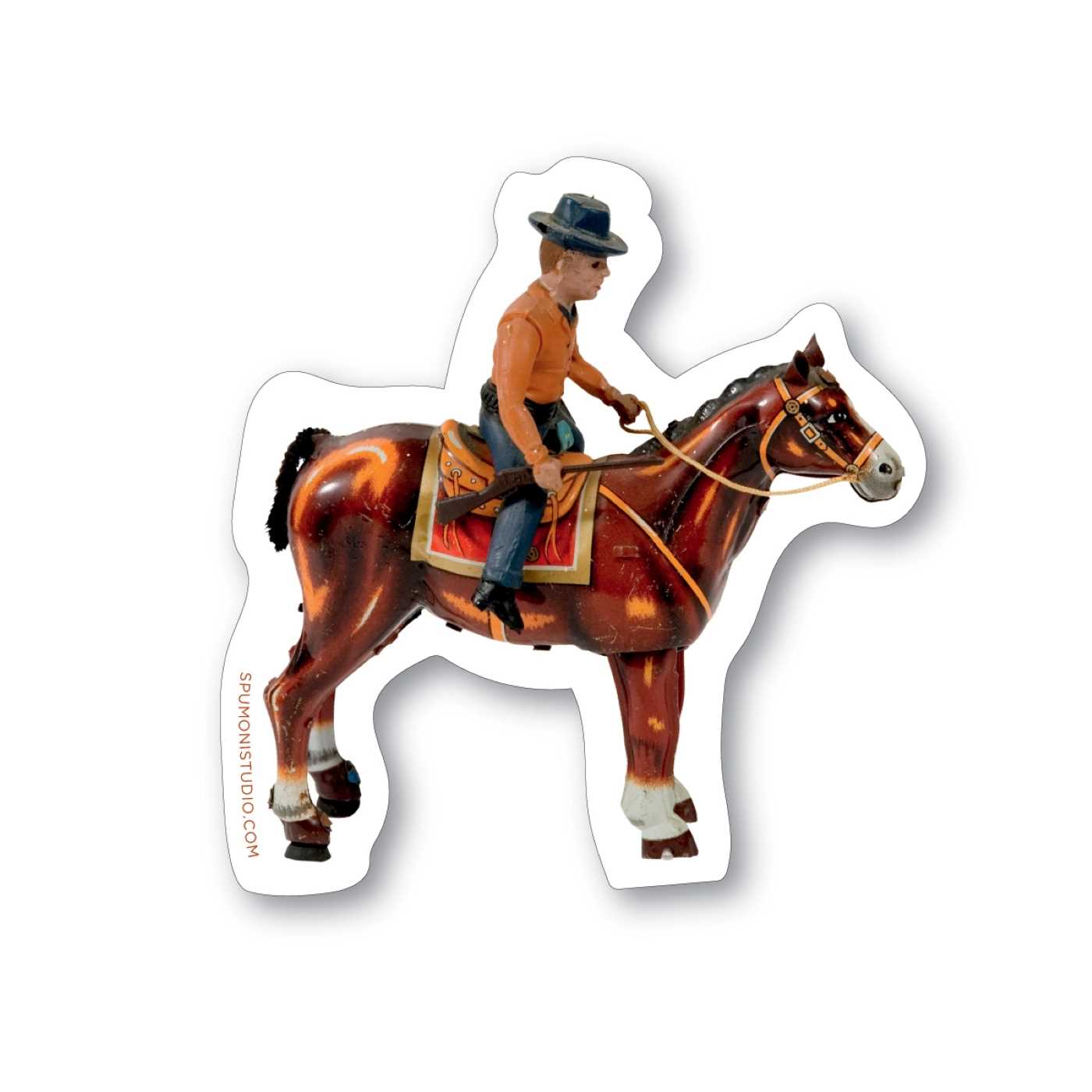 Horsin' Around Cowboy Sticker