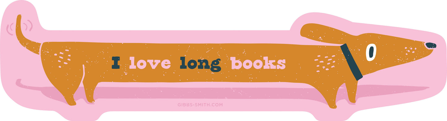 I Love Long Books Sticker (Pack of 6)