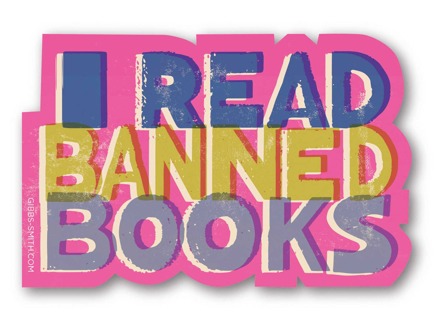 Pink I Read Banned Books Sticker (Pack of 6)