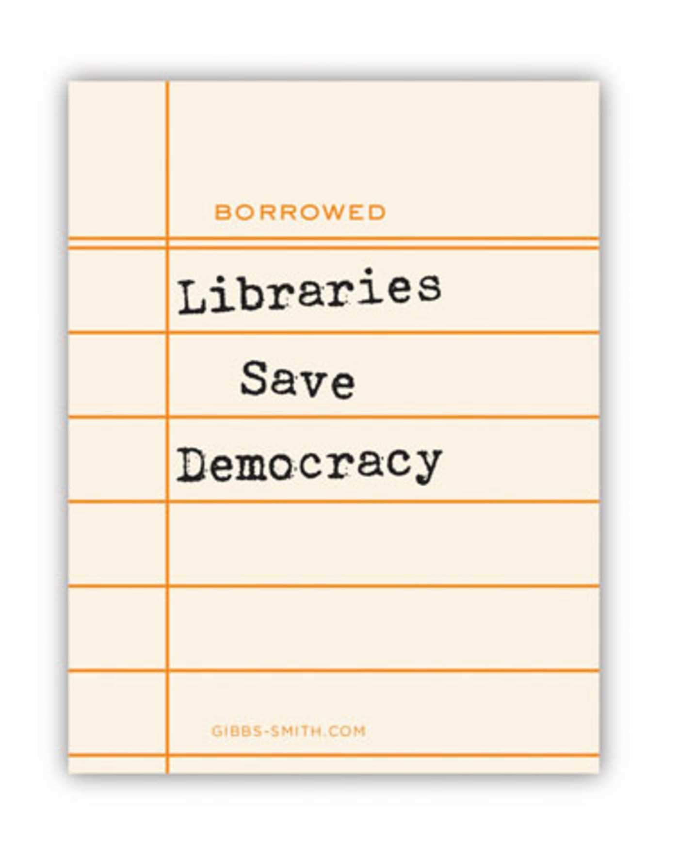 Libraries Save Democracy Sticker (Pack of 6)