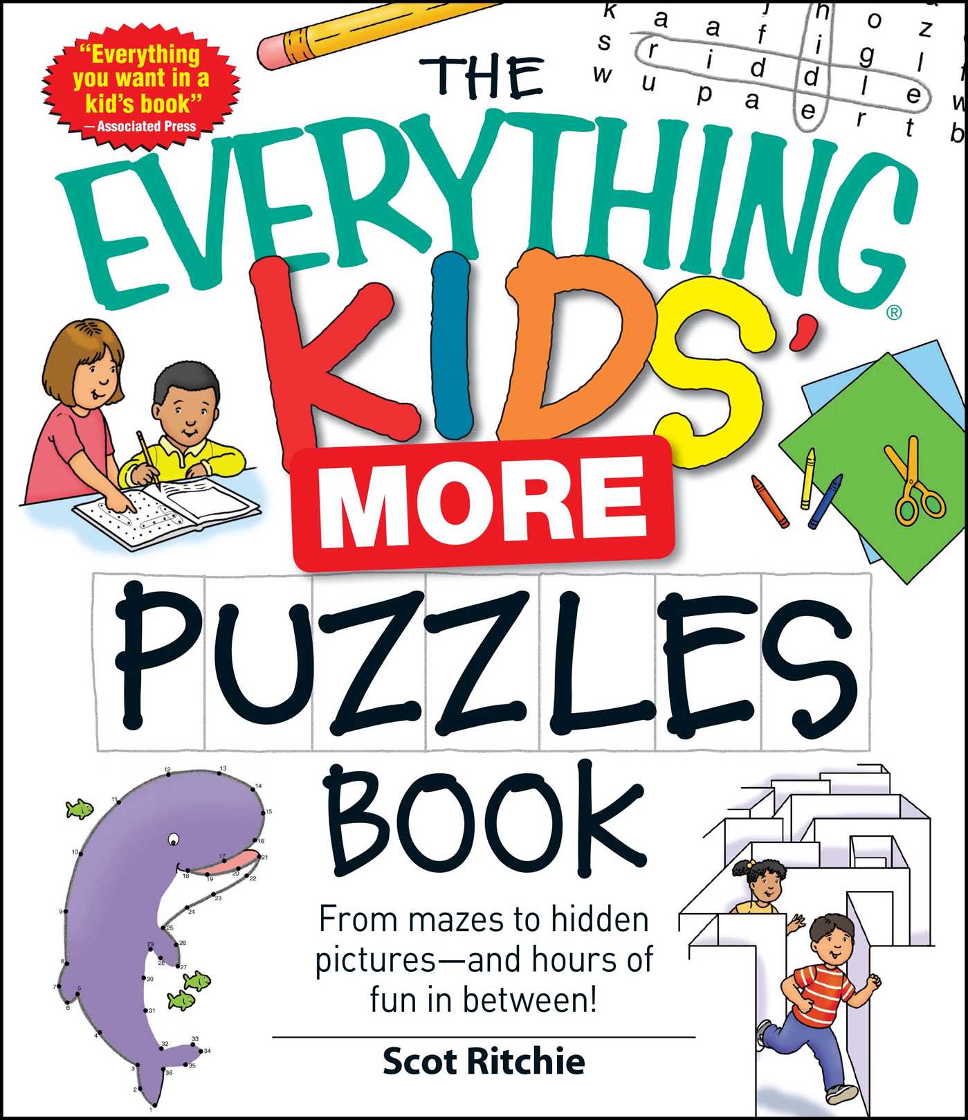 Everything Kids' More Puzzles Book: From mazes to hidden pictures - and hours of fun in between