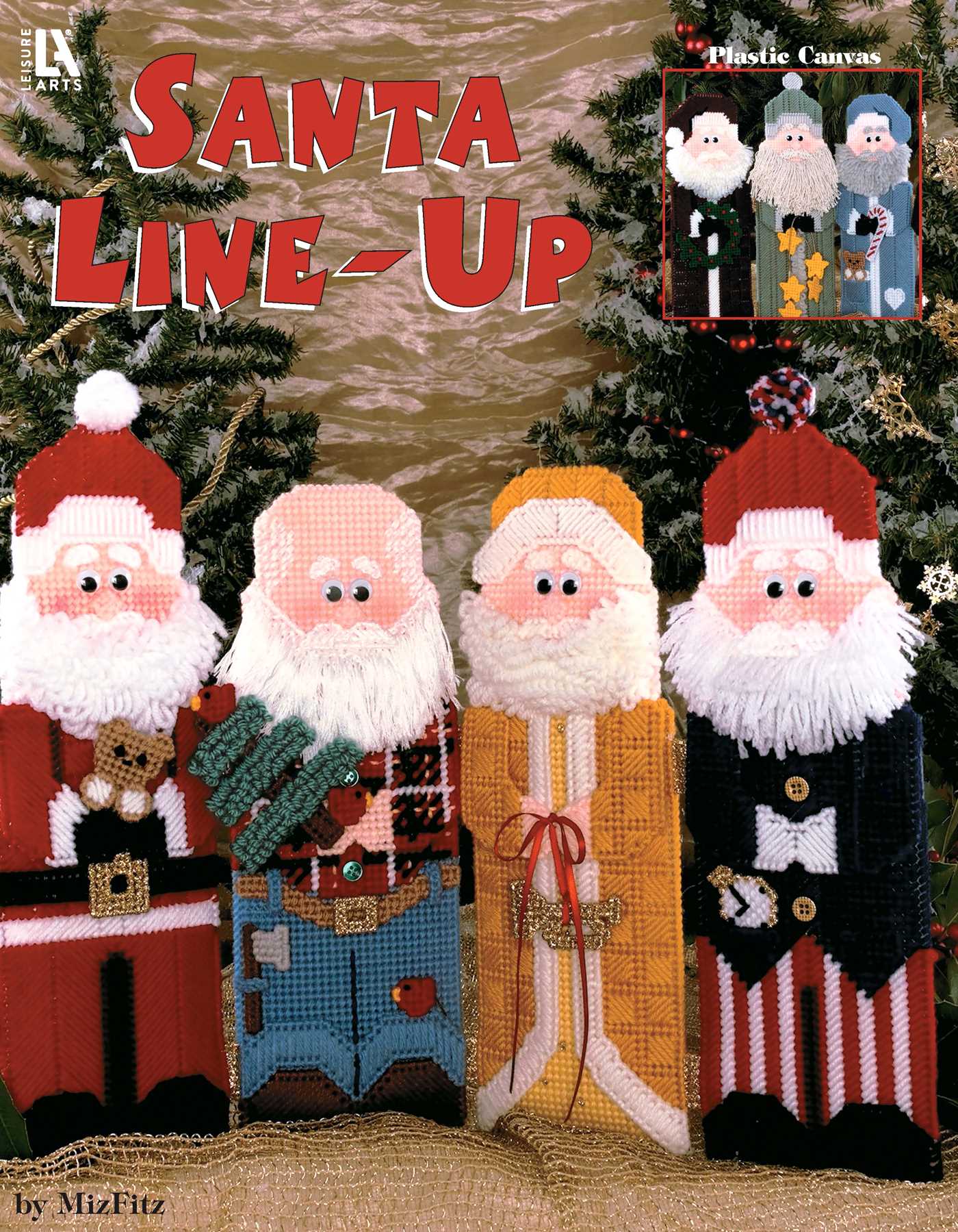 Santa Line-Ups in Plastic Canvas