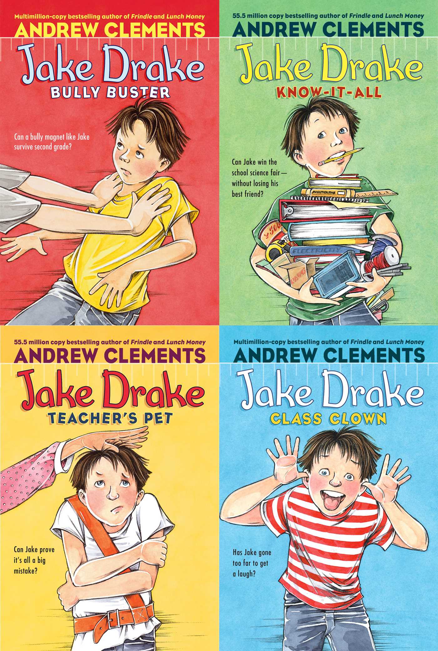 Jake Drake Collected Set: Jake Drake, Know-It-All; Jake Drake, Bully Buster; Jake Drake, Teacher's Pet; Jake Drake, Class Clown