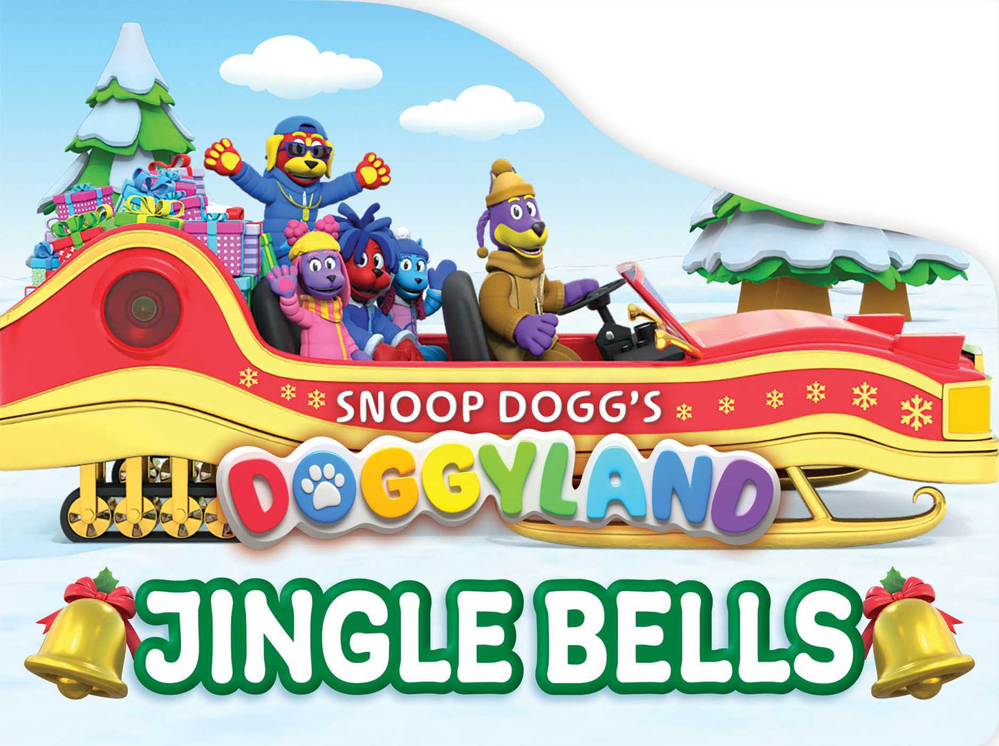Snoop Dogg's Doggyland: Jingle Bells (A Snoop Dogg Doggyland Shaped Board Book for Kids)