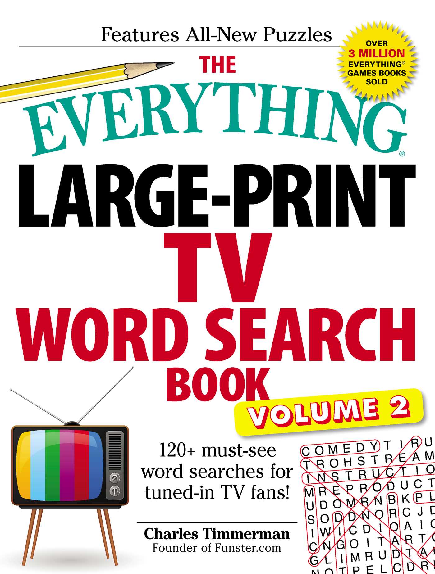 Everything Large-Print TV Word Search Book, Volume 2: 120+ must-see word searches for tuned-in TV fans!