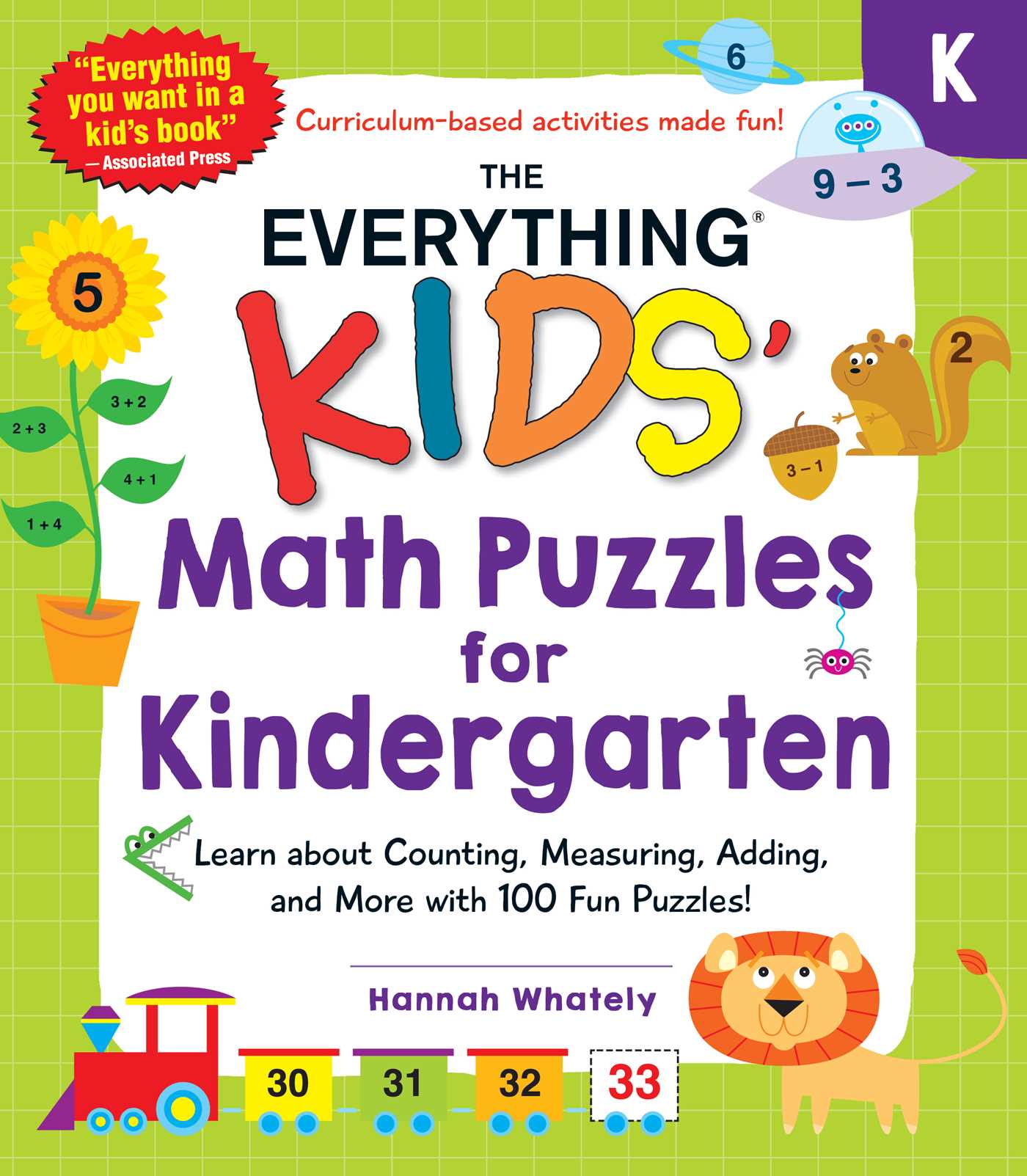 Everything Kids' Math Puzzles for Kindergarten: Learn about Counting, Measuring, Adding, and More with 100 Fun Puzzles!