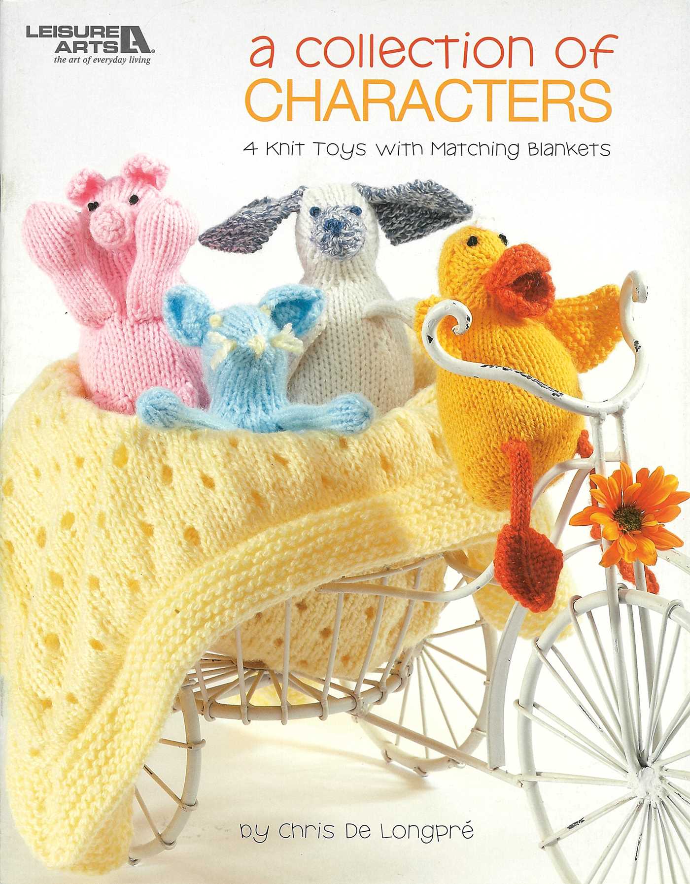 Collection of Characters: 4 Knit Toys with Matching Blankets