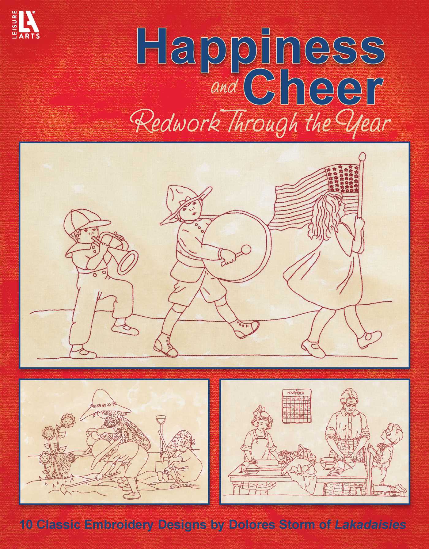 Happiness and Cheer Redwork Through the Year