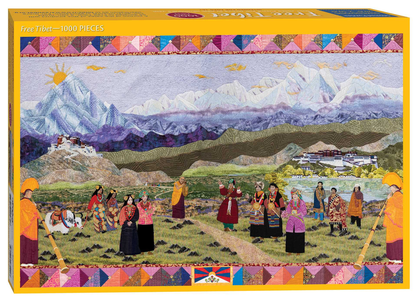 Free Tibet Quilt Jigsaw Puzzle for Adults by Meri Henriques Vahl