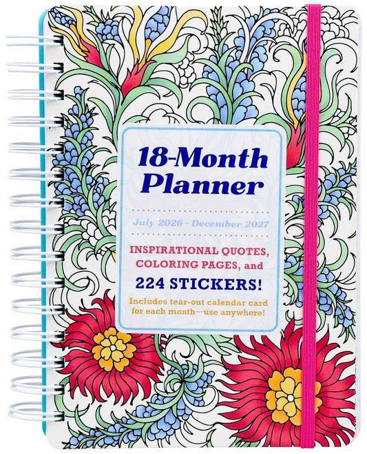 18-Month Coloring Planner: July 2026-December 2027