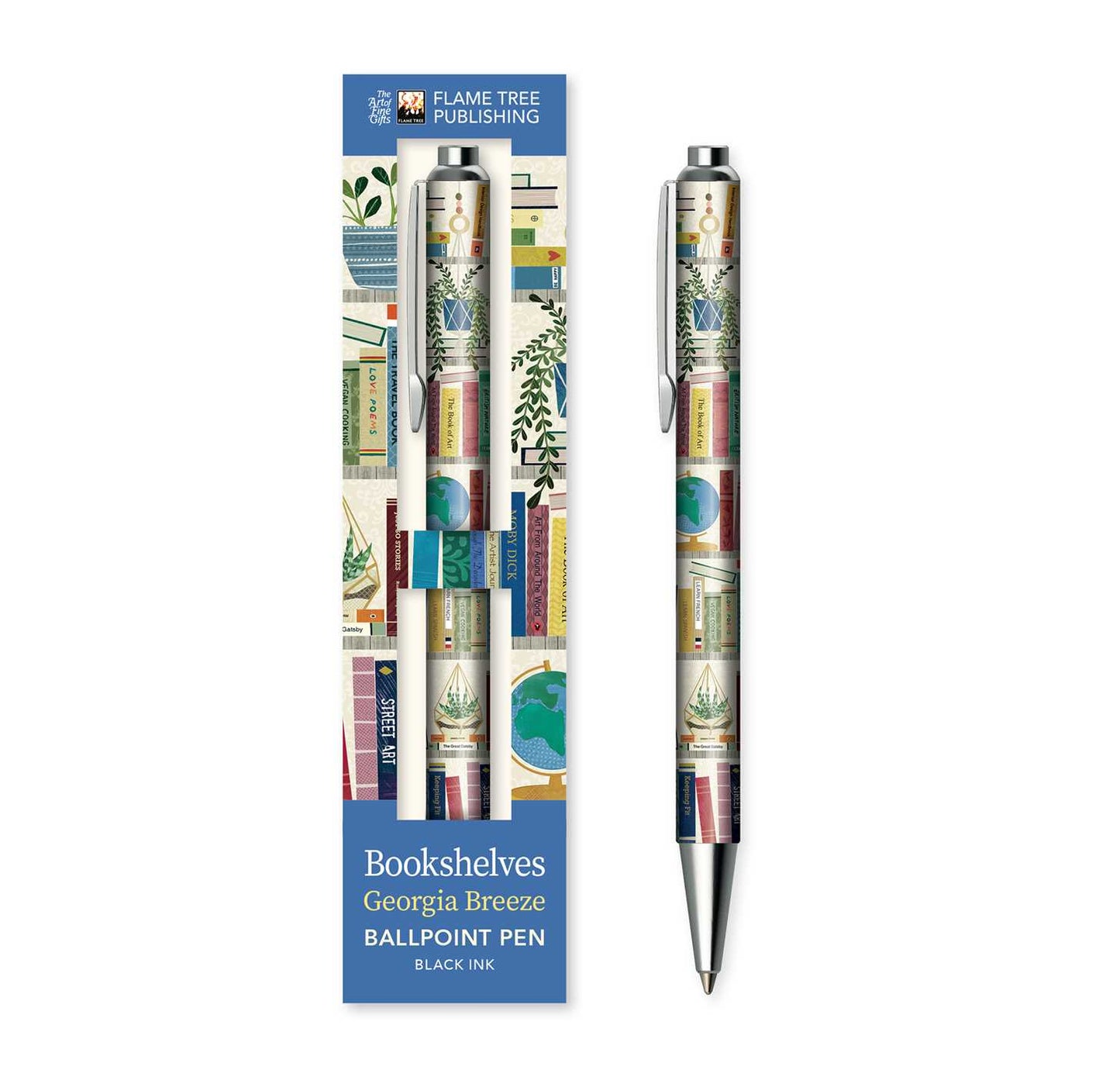 Georgia Breeze: Bookshelves Boxed Decorative Ballpoint Pen