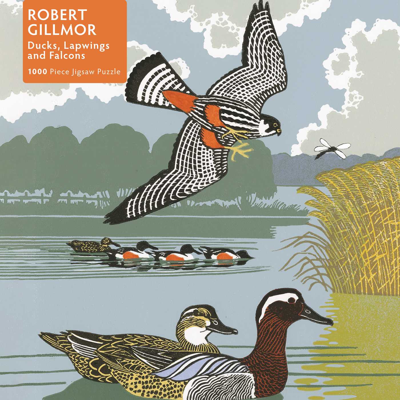 Adult Jigsaw Puzzle Robert Gillmor: Ducks, Falcons and Lapwings