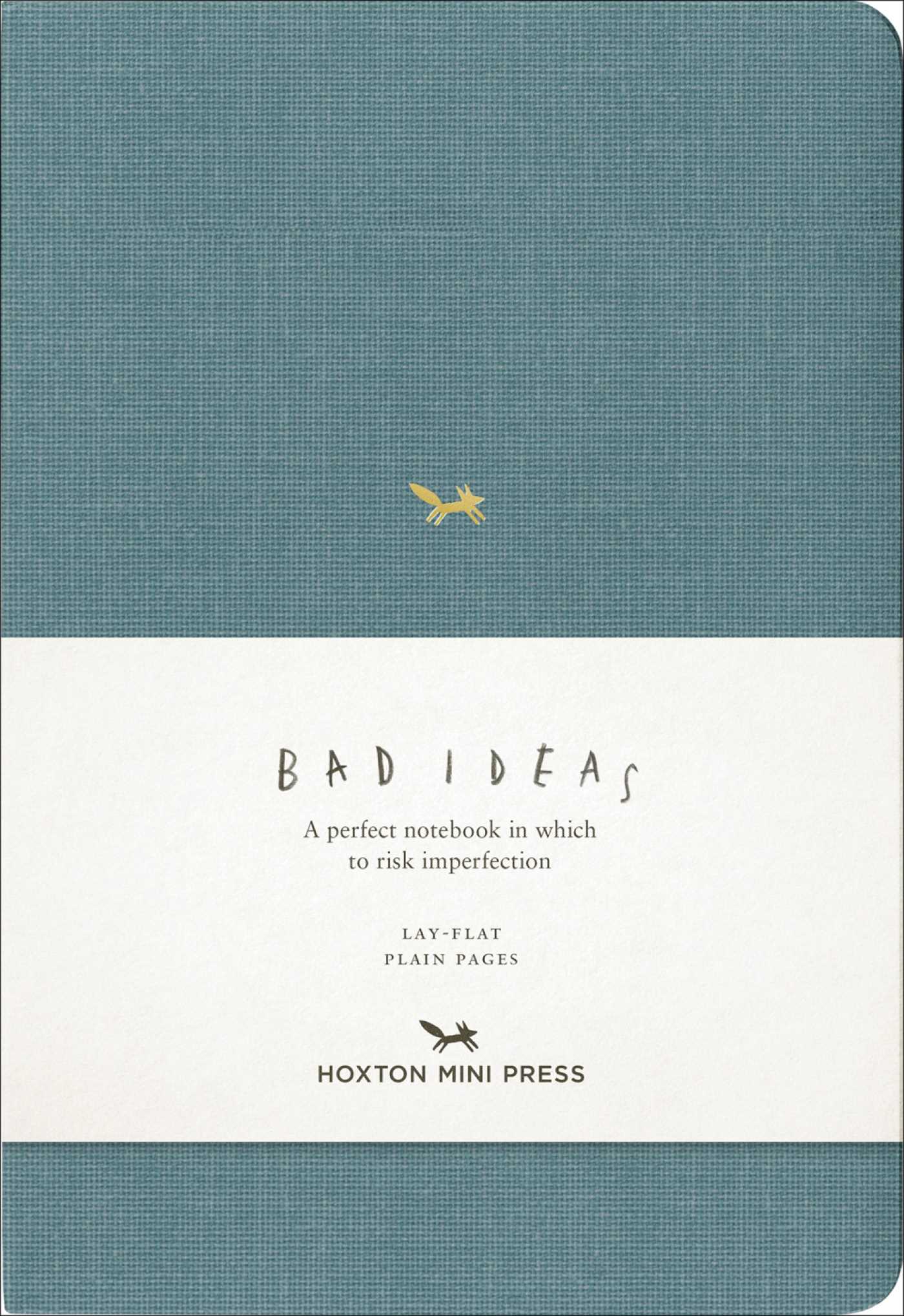 Notebook for Bad Ideas (Medium / Blue / Unlined): A perfect notebook in which to risk imperfection