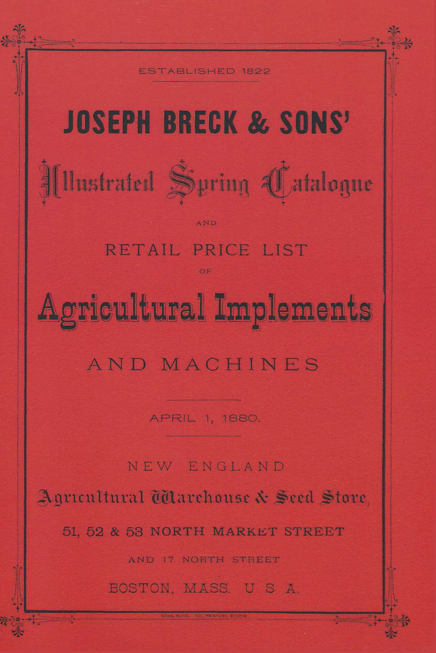 Joseph Breck & Sons' 1880 Catalogue