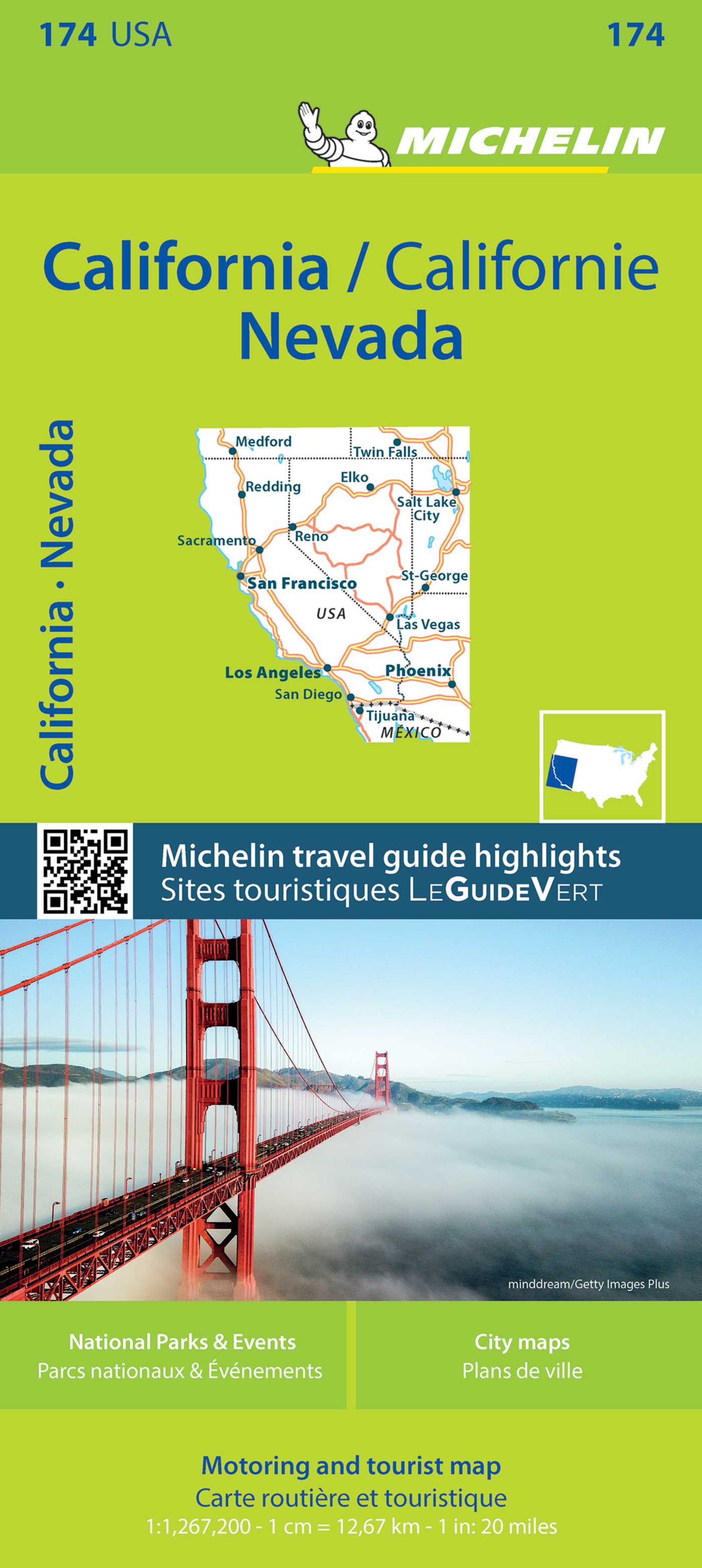 Michelin USA California, Nevada Map 174