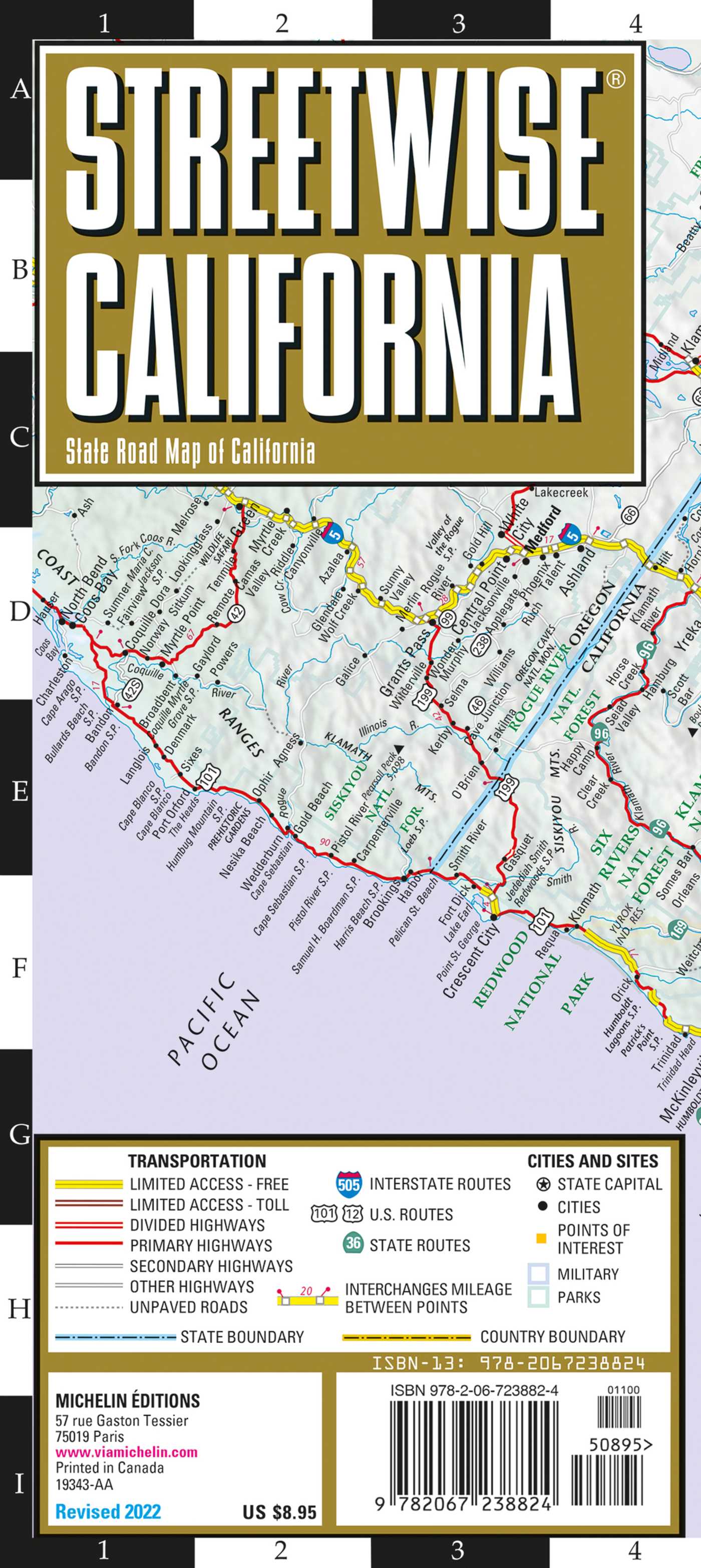 Streetwise California Map