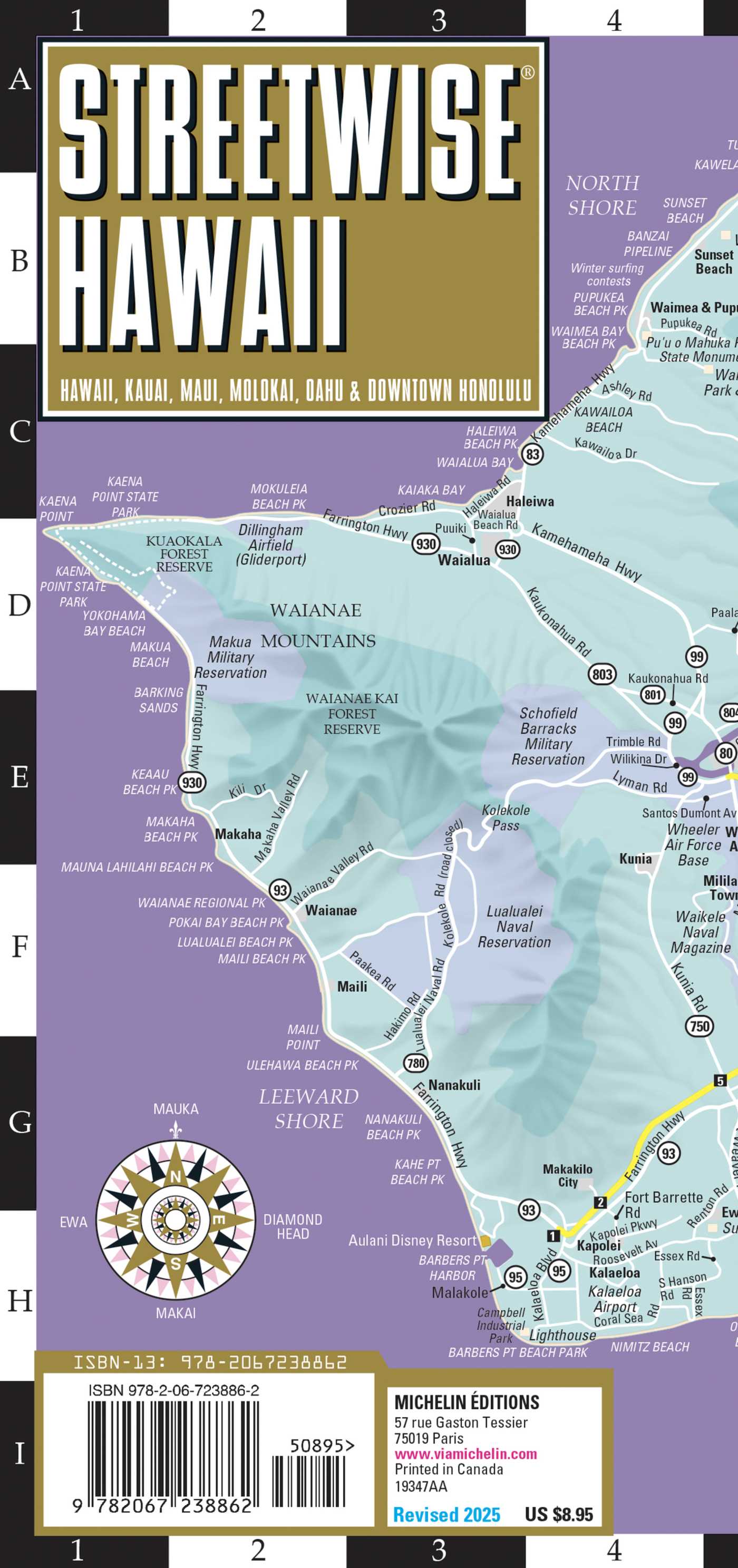 Streetwise Hawaii Map
