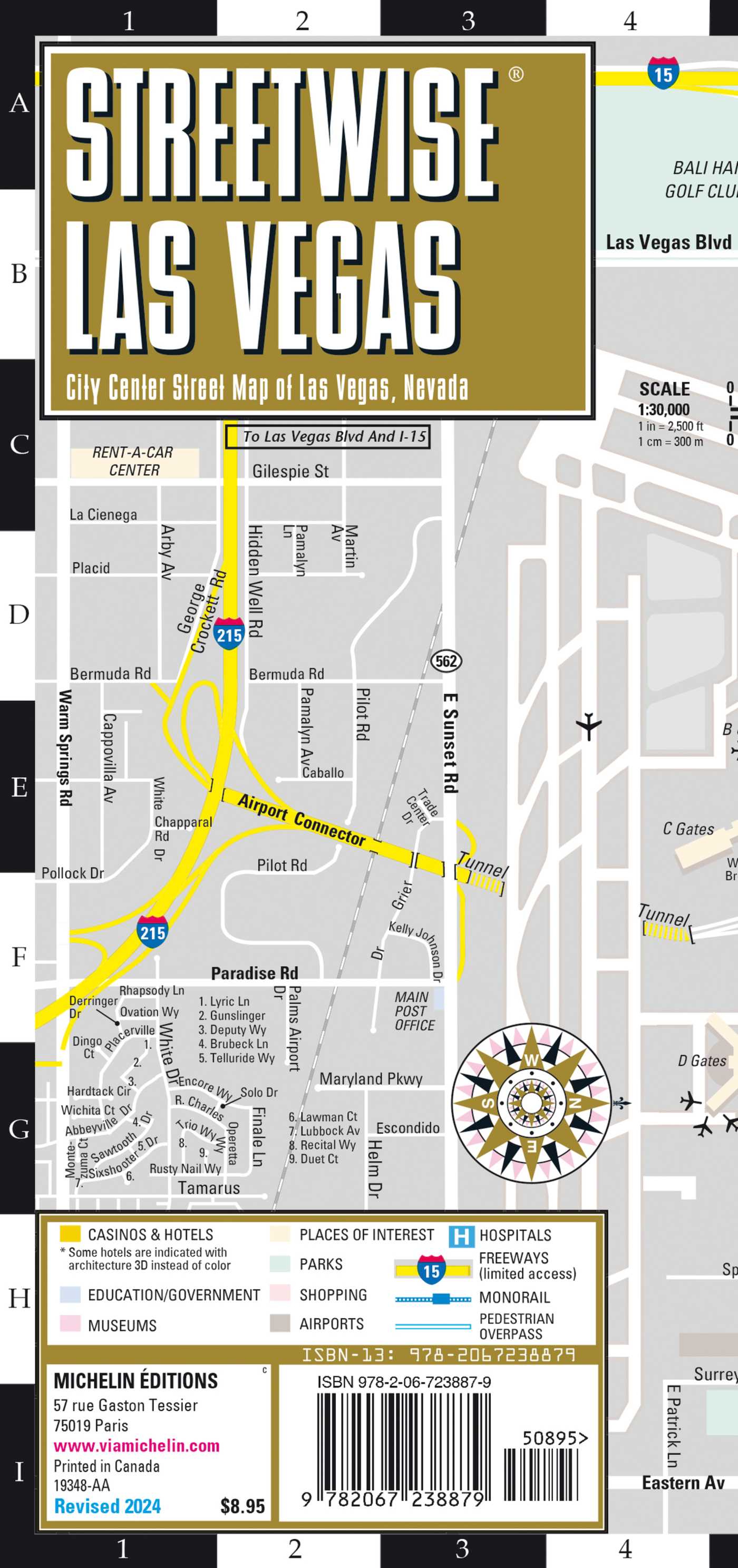 Streetwise Las Vegas Map