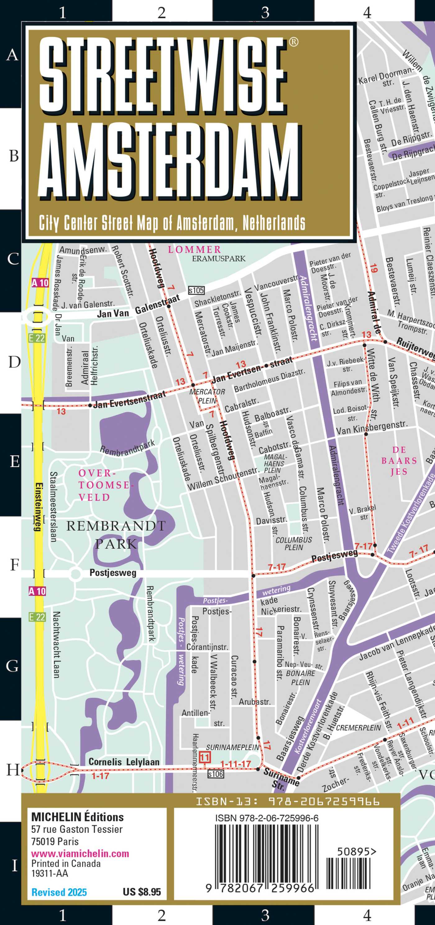 Streetwise Amsterdam Map