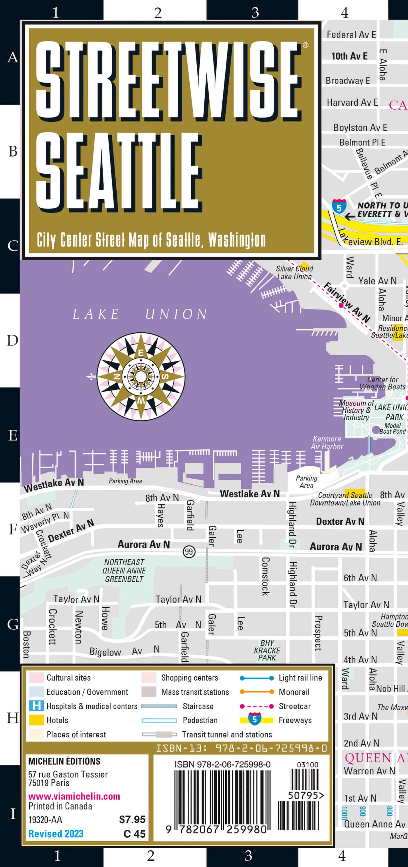 Streetwise Seattle Map